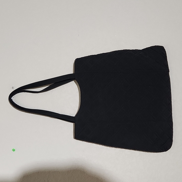 Vera Bradley Purse Tote Quilted Black Yellow - Picture 6 of 7